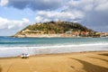 The bay of San Sebastian in Spain. Royalty Free Stock Photo