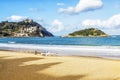 The bay of San Sebastian in Spain. Royalty Free Stock Photo