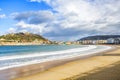 The bay of San Sebastian in Spain. Royalty Free Stock Photo