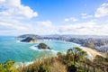 The bay of San Sebastian in Spain. Royalty Free Stock Photo