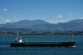 Cargo ship in Santander Bay Royalty Free Stock Photo
