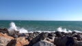 Bay seaboard france, beautiful ocean view, 4k video