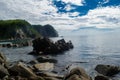 The Bay of Valentin in all its glory. Rocks, sea and sand. A wonderful mood and a hot day