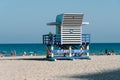 Bay watchers hut in the Beach of San Juan in Alicante Royalty Free Stock Photo