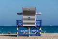 Bay watchers hut in the Beach of San Juan in Alicante Royalty Free Stock Photo