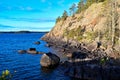 Bay of water in lake Vattern Sweden Royalty Free Stock Photo