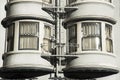 Bay windows apartment building san francisco city Royalty Free Stock Photo