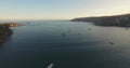 Bay with yachts at sunset in CadaquÃÂ©s