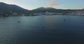 Bay with yachts at sunset in CadaquÃÂ©s