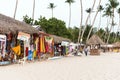 BAYAHIBE, DOMINICAN REPUBLIC - MAY 21, 2017: View of beach shops. Copy space for text.