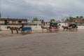 BAYAMO, CUBA - JAN 30, 2016: Horse carriages are very common mean of transport in Bayamo, Cub