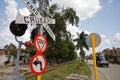 Railway crossing in Bayamo. Bayamo is the capital city of the Granma Province of Cuba