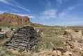 Graveyard in Mongolia with Graves Royalty Free Stock Photo
