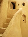 Adobe made stairway in Bayazeh Castle near Yazd , Iran