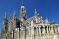 Bayeaux, France. The cathedral with its Gothic towers