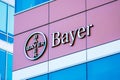 Bayer AG sign at the company office in Silicon Valley Royalty Free Stock Photo