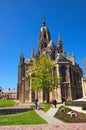 The cathedral Notre-Dame de Bayeux. Antique Norman-Romanesque cathedral is located in Bayeux, Calvados department of Normandy Royalty Free Stock Photo