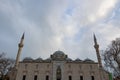 Bayezid or Beyazit Mosque view with cloudy sky.