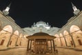 Bayezid or Beyazit Mosque view from courtyard at night