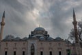 Bayezid Mosque or Beyazit Camii with dramatic clouds Royalty Free Stock Photo