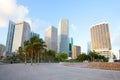 Bayfront Park and downtown skyline, Miami Royalty Free Stock Photo