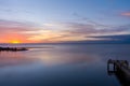 Bayfront Park at sunset in Daphne, Alabama Royalty Free Stock Photo