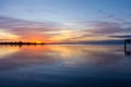 Bayfront Park at sunset in Daphne, Alabama Royalty Free Stock Photo