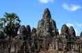 Bayon Angkor stone faces Royalty Free Stock Photo