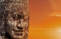 Bayon face Angkor wat Cambodia Royalty Free Stock Photo