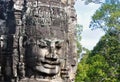 Bayon Face at Bayon temple Royalty Free Stock Photo