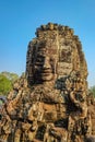 bayon face in bayon temple angkor wat siem reap cambodia Royalty Free Stock Photo