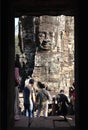 Bayon Face Framed Royalty Free Stock Photo