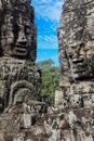 Bayon faces in Angkor Thom Siem Reap
