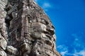 Bayon faces at The Bayon, Prasat Bayon richly decorated Khmer temple