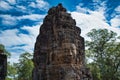 Bayon faces at The Bayon, Prasat Bayon richly decorated Khmer temple