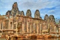 The Bayon, a Khmer temple at Angkor in Cambodia, Southeast Asia Royalty Free Stock Photo