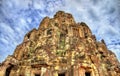 The Bayon, a Khmer temple at Angkor in Cambodia, Southeast Asia Royalty Free Stock Photo