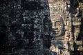 Bayon Temple with ancient giant stone faces of king, Angkor Wat, Siem Reap, Cambodia Royalty Free Stock Photo