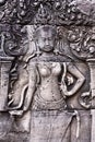 Bayon Temple Apsara Bas-Relief in Angkor