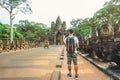 Bayon Temple Entrance Angkor Thom gate . Siem Reap, Cambodia