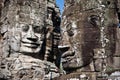 Bayon temple faces Royalty Free Stock Photo