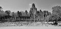 Bayon temple is a richly decorated Khmer temple at Angkor