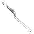 Bayonet forceps. Manual surgical instrument. Surgery and medicine. Isolated object on a white background. Vector