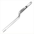 Bayonet forceps. Manual surgical instrument. Surgery and medicine. Isolated object on a white background. Vector