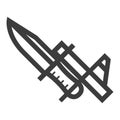 Outline Icon - Bayonet knife