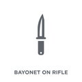 Bayonet On Rifle icon from Army collection.