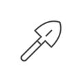 Bayonet shovel tool line outline icon
