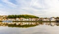 Bayonne city over the Nive river Royalty Free Stock Photo