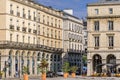 Bayonne, France 19.06.2020 Central square in the city. Old French building, architectural masterpiece. History art Royalty Free Stock Photo