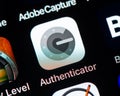 Google Authenticator app icon on Apple iPhone screen